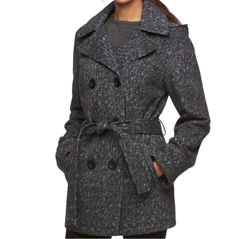 Croft & Barrow Double Breasted Grey Coat